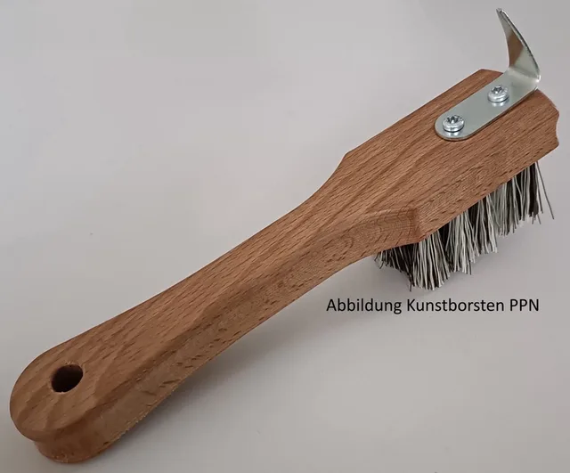 Houten Hoevenkrabber Union - Natuurlijke mixvezel borstel