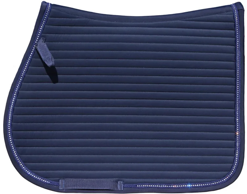 Zadeldek Bright met Kristallen Luxe & Comfort Full de Euroriding en Bleu foncé – photo produit