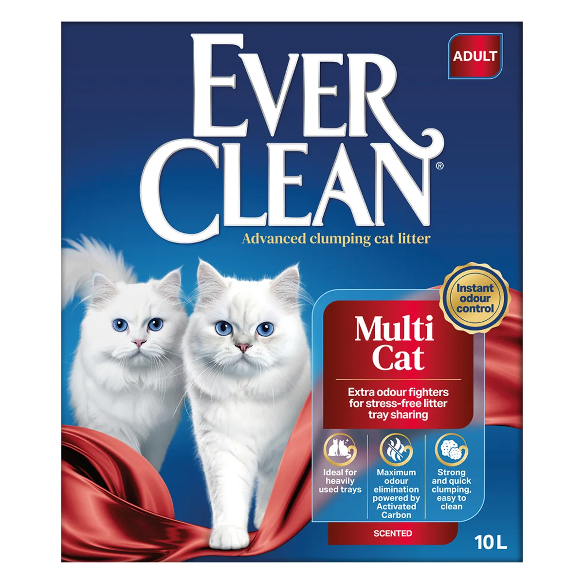 10l Ever Clean® Multiple Cat Klonterende Kattenbakvulling Kat van Ever Clean – productfoto