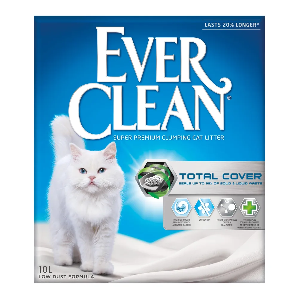 10l Ever Clean® Total Cover Klonterende Kattenbakvulling Parfumvrij Kat van Ever Clean – productfoto