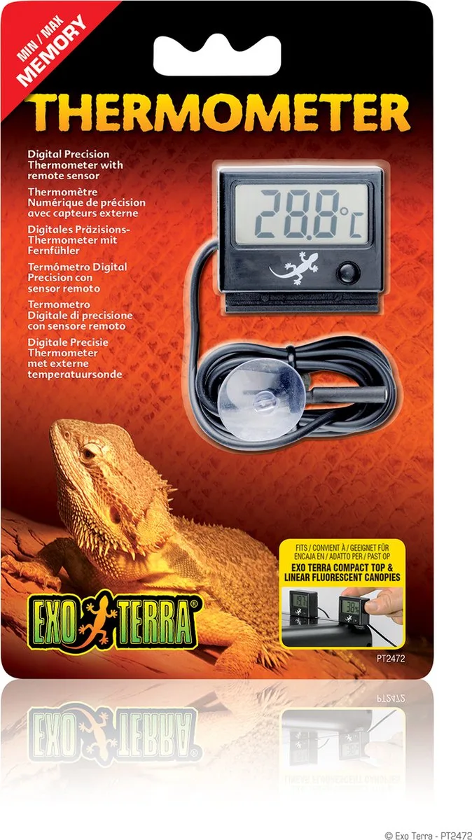 Digitale Thermometer Met Voeler - 0-50 C Digital by Exo Terra in Blue – product photo