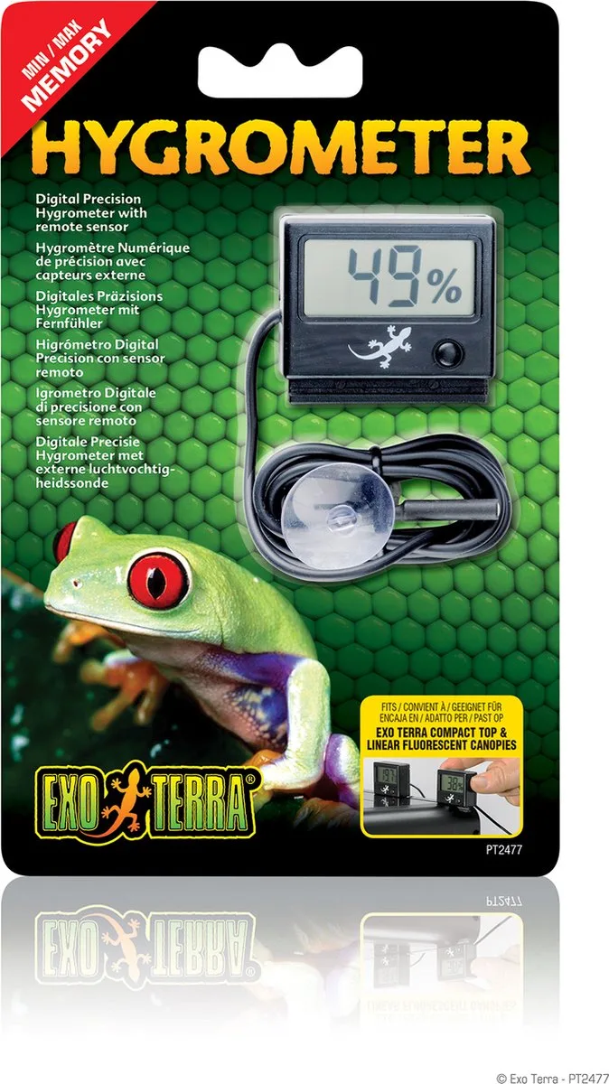 led hygrometer de Exo Terra en Bleu – photo produit