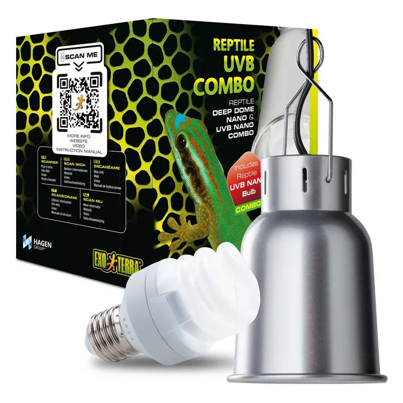 Lumière Pour Terrarium Reptile Deep Dome Nano/combo de Exo Terra – photo produit 1 sur 2