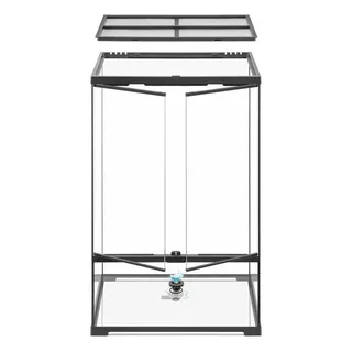 Paludarium terrarium glas 60x45x90cm met diepe bodem, drainage en 3 traps ventilatie by Exo Terra in Black – product photo 2 of 2