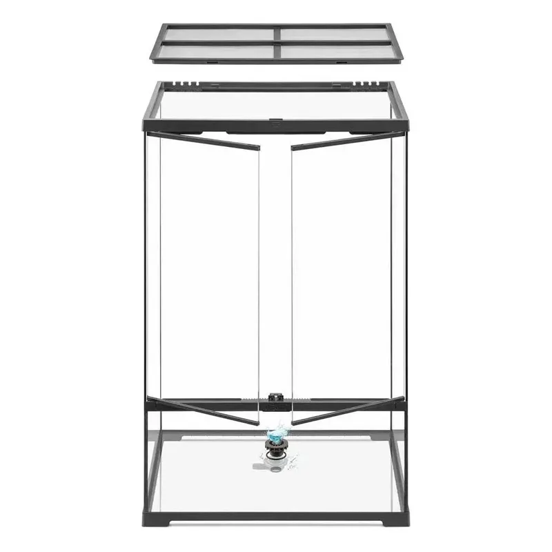 Paludarium terrarium glas 60x45x90cm met diepe bodem, drainage en 3 traps ventilatie by Exo Terra in Black – product photo 2 of 2
