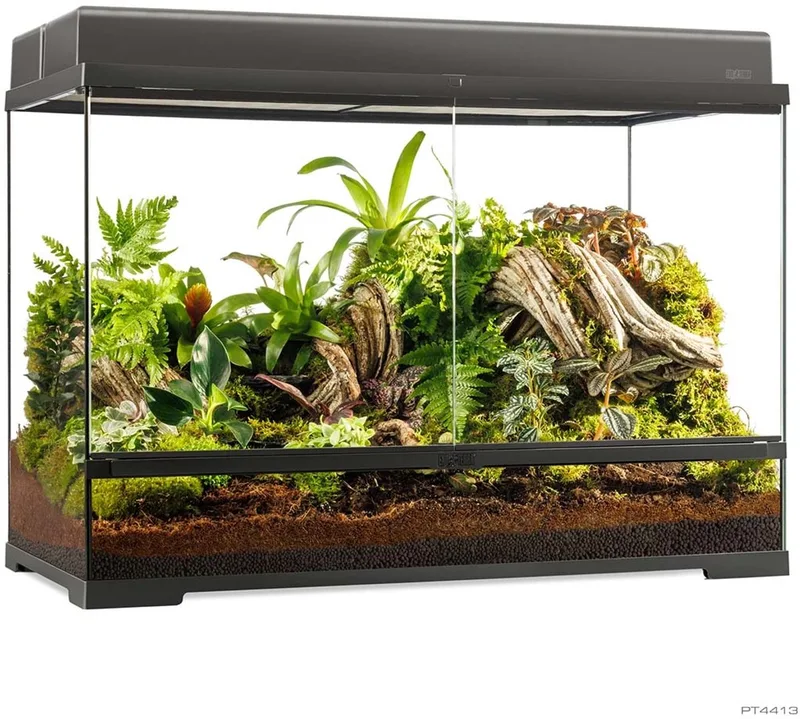 Pro Terrarium | Advanced Natural Terrarium 90×45×60 cm met 3-traps ventilatie by Exo Terra in Black – product photo