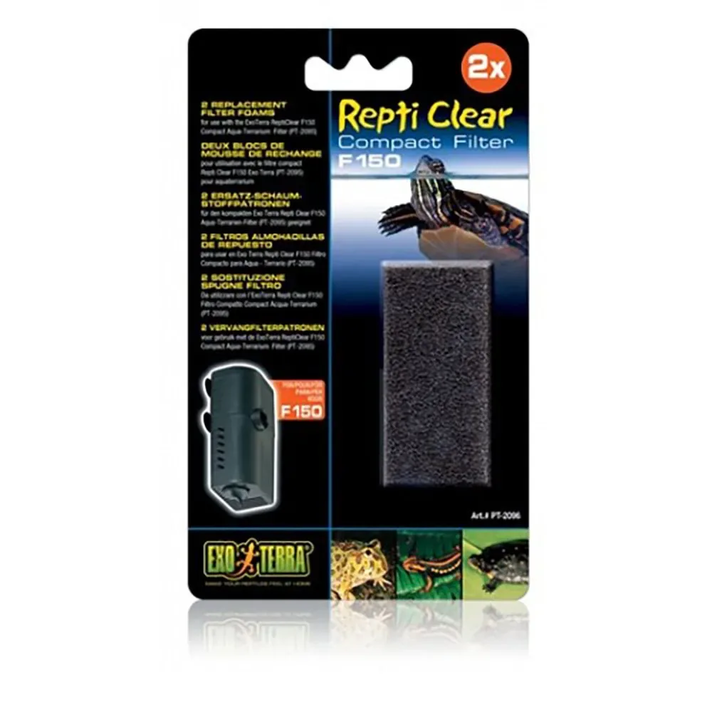 Repti Clear F150 Schuimfilter 2 Eenheden de Exo Terra – photo produit