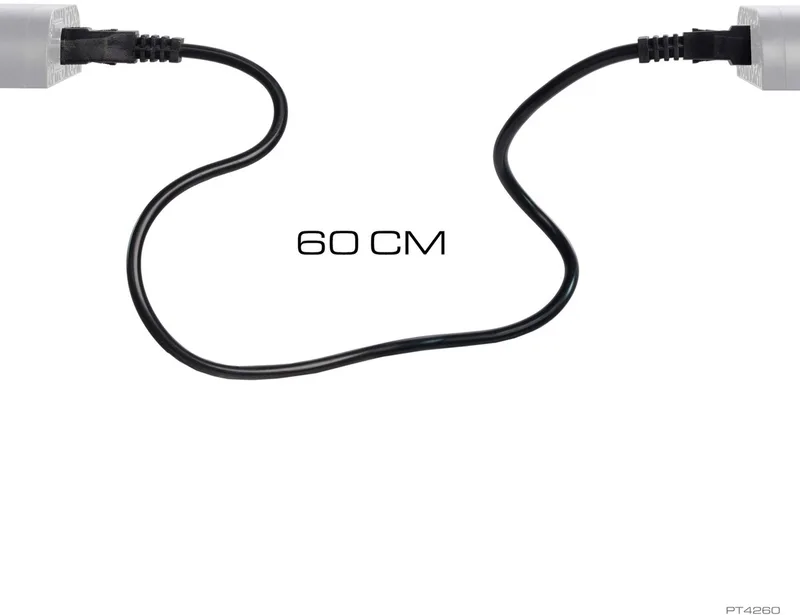 T5 Terrarium Top verbindingskabel | 60 cm geaarde link-kabel voor koppelen van armaturen by Exo Terra in Black – product photo