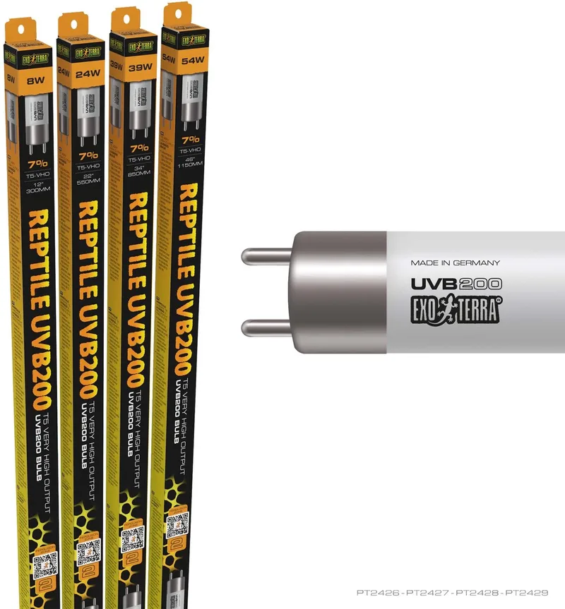 T5 UVB200 VHO 54W | 115 cm | krachtige UV-lamp met UVA en UVB voor zonnebadende reptielen fra Exo Terra – produktbillede