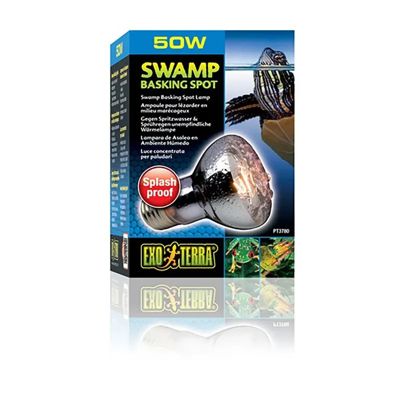 Terrariumverlichting - Reptielen - Ex Swamp Basking Spot Spatwaterdicht 75w - 6,5x6,5x10cm - 1st fra Exo Terra i Glas – produktbillede 3 af 3