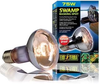 Terrariumverlichting - Reptielen - Ex Swamp Basking Spot Spatwaterdicht 75w - 6,5x6,5x10cm - 1st fra Exo Terra i Glas – produktbillede 1 af 3