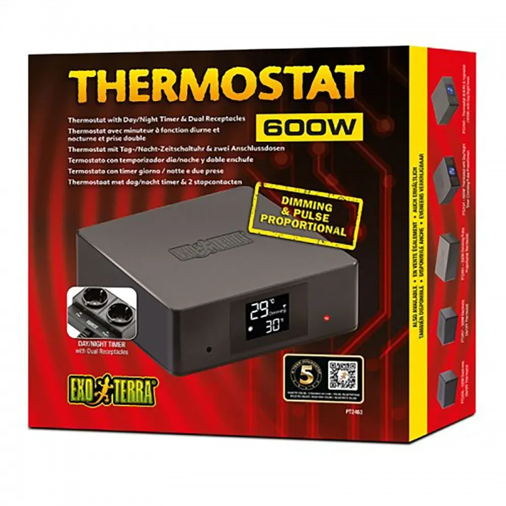 Thermostaat Met Dubbele Contactdoos En Dag-en Nachttimer van Exo Terra – productfoto