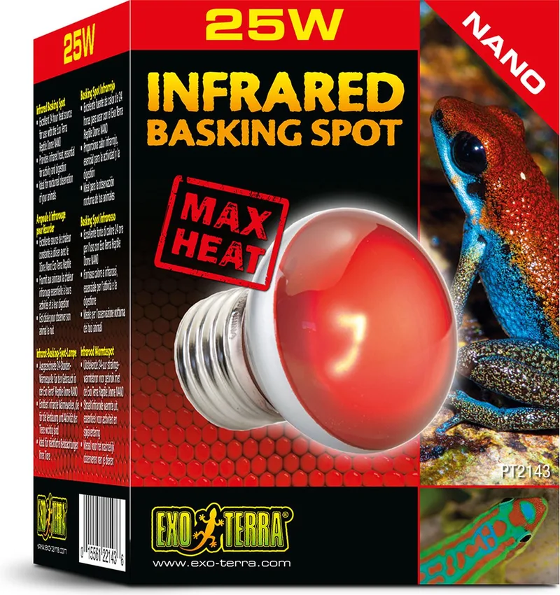 Warmtemat - Reptielen - Ex Infrarood Warmtespot Nano 25w - 6x6x8,5cm - 1st de Exo Terra en Rouge – photo produit 1 sur 2