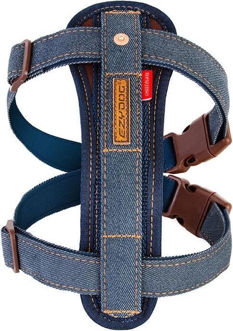 Chest Plate Hondentuig - Harnas voor Honden - XL de Ezydog en Denim – photo produit