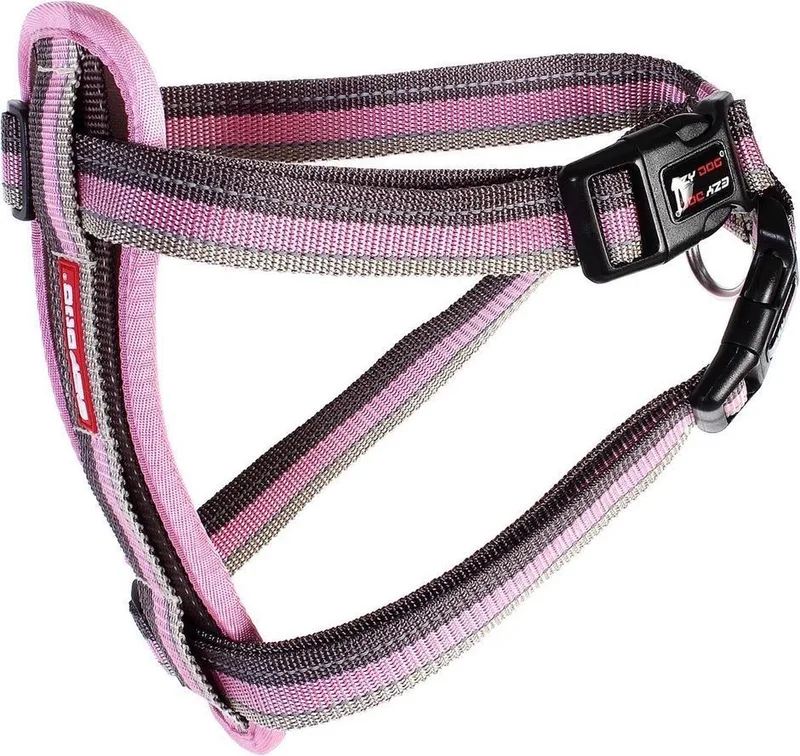 Chest Plate Hondentuig - Harnas voor Honden - XL - Roze Gestreept von Ezydog in Candy Stripe – Produktfoto