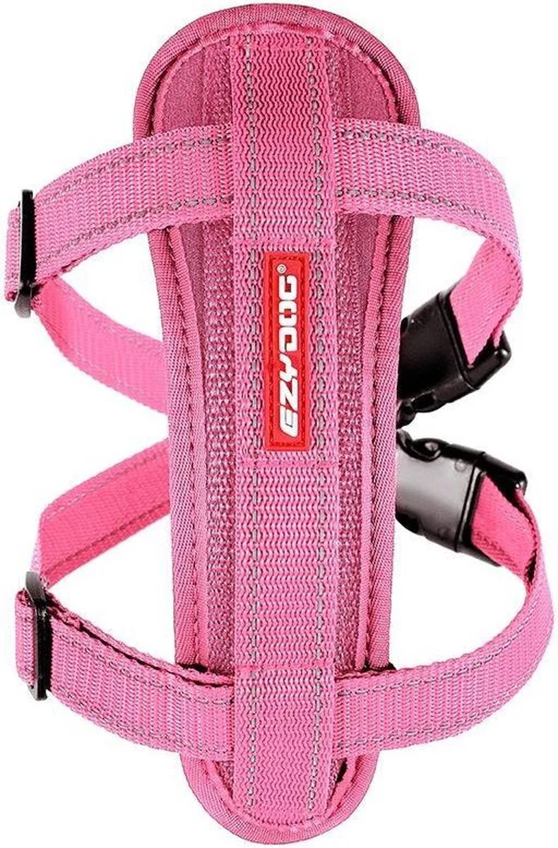 Chest Plate Hondentuig met Autogordel Zekering - Honden Harnas - M de Ezydog en Rose – photo produit