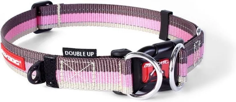 Halsband hond EZYDOG Double Up, EZ014.01.02, Candy, Maat XL (nekomtrek 51-80 cm) de Ezydog en Marron, Rose, Lichtbruin) – photo produit