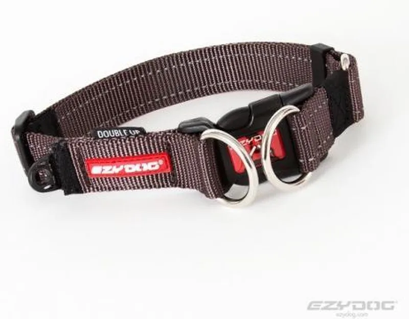 Halsband hond EZYDOG Double Up, EZ014-01-04, Chocolate (bruin), Maat XL (nekomtrek 51-80 cm) von Ezydog in Braun – Produktfoto