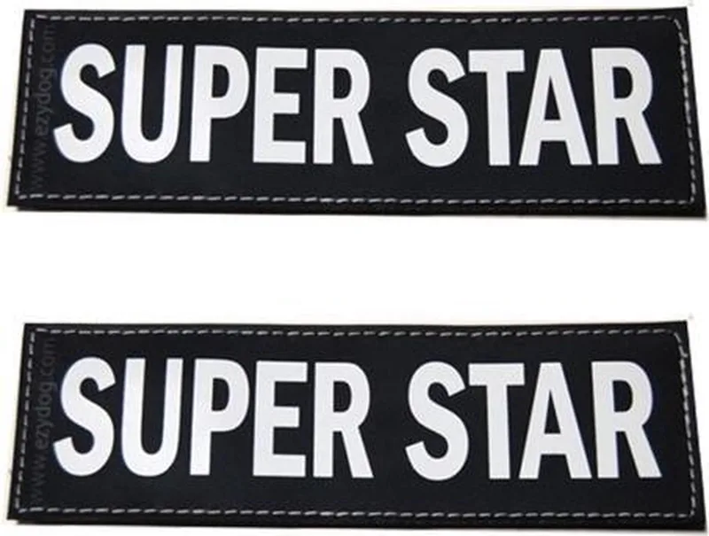 Harnas Patch - Super Star - 3x11 cm by Ezydog in Black – product photo