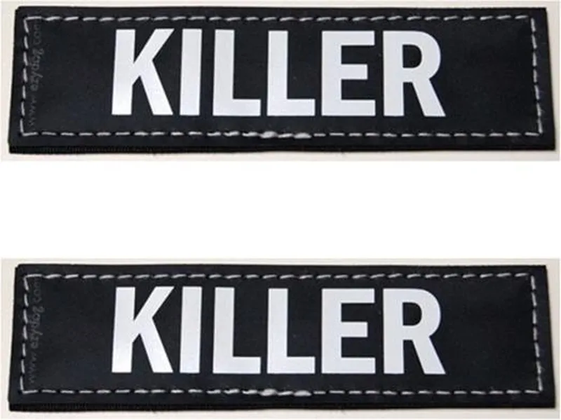 Harnas Side Patch - Killer - 3x11 cm von Ezydog in Schwarz – Produktfoto