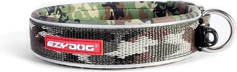 Neo Classic Hondenhalsband - Halsband voor Honden - 39-44cm by Ezydog in Groen Camouflage – product photo
