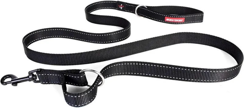 Vario 4 Honden Riem - Looplijn voor Hond - 2.5cm by Ezydog in Black – product photo