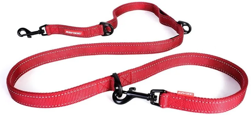 Vario 6 Honden Riem - Looplijn voor Hond - 2.5cm fra Ezydog i Rød – produktbillede