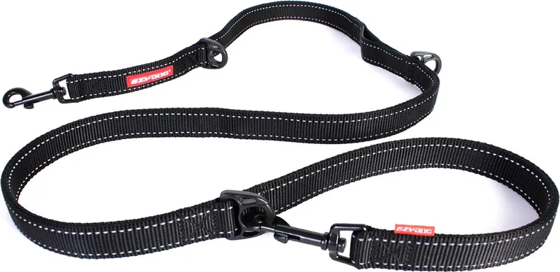 Vario 6 Honden Riem - Looplijn voor Hond - 2.5cm von Ezydog in Schwarz – Produktfoto