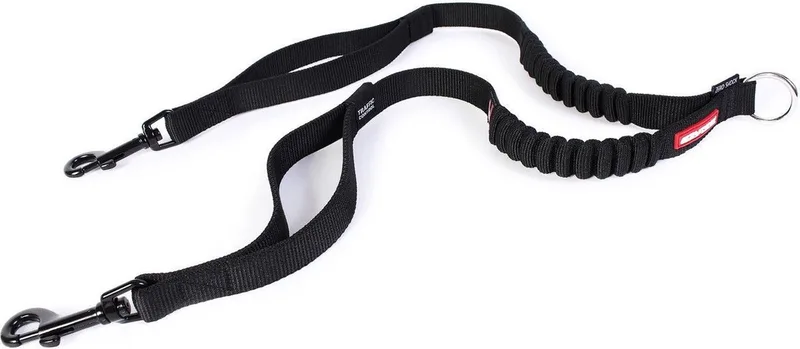 Zero Shock Coupler Duo Looplijn - Dubbele Hondenriem voor 2 Honden - 61cm by Ezydog in Black – product photo