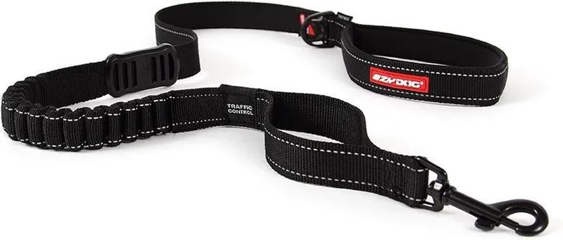 Zero Shock Lange Honden Riem - Looplijn voor Hond - 120cm by Ezydog in Black – product photo