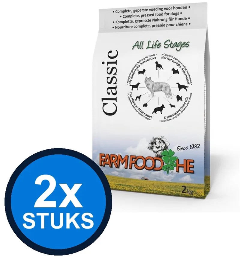 2x Farm Food HE Classic - Hondenvoer - 2kg de Farm Food – photo produit