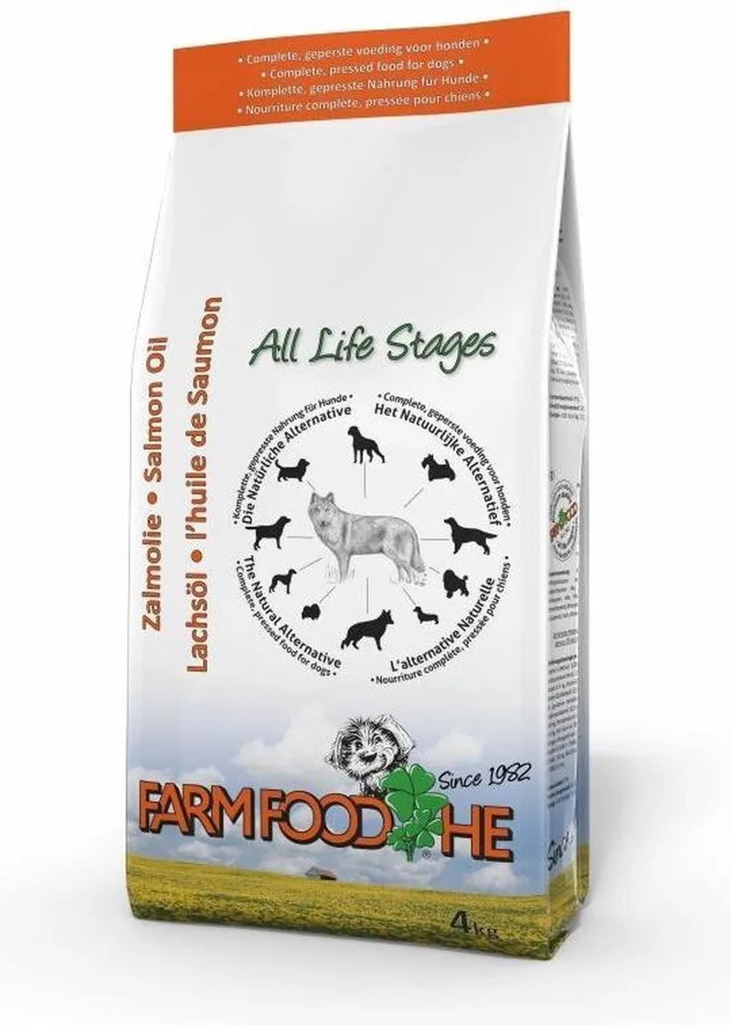 4x Farm Food HE Hondenvoer met Zalmolie 4 kg by Farm Food – product photo