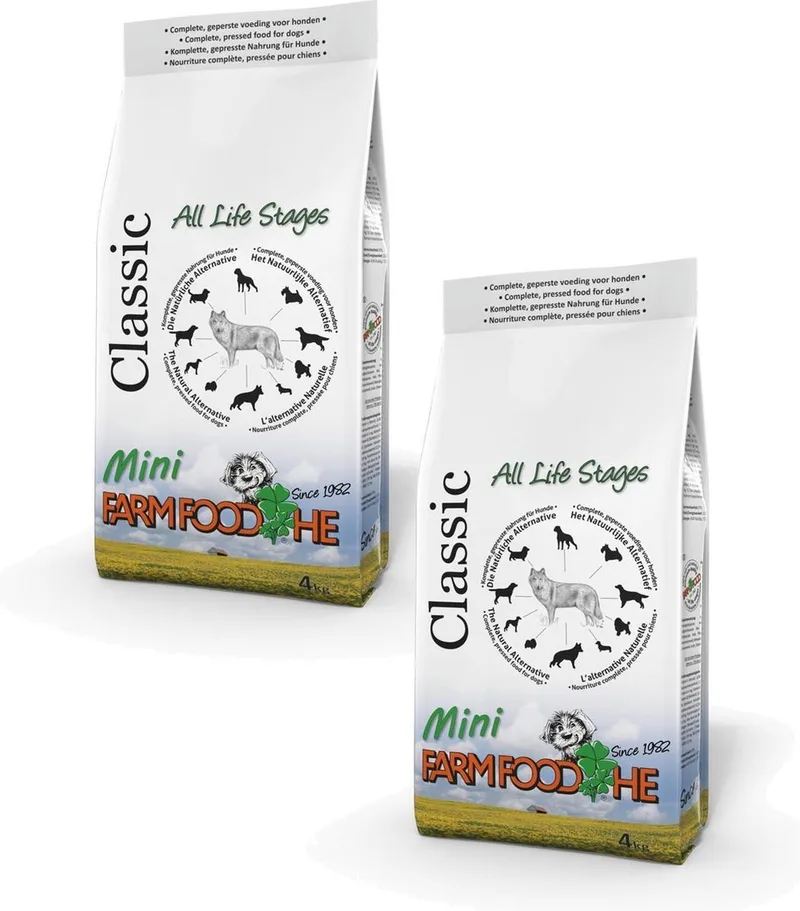 Classic Mini Rund - Hondenvoer - 2 x 4 kg de Farm Food – photo produit