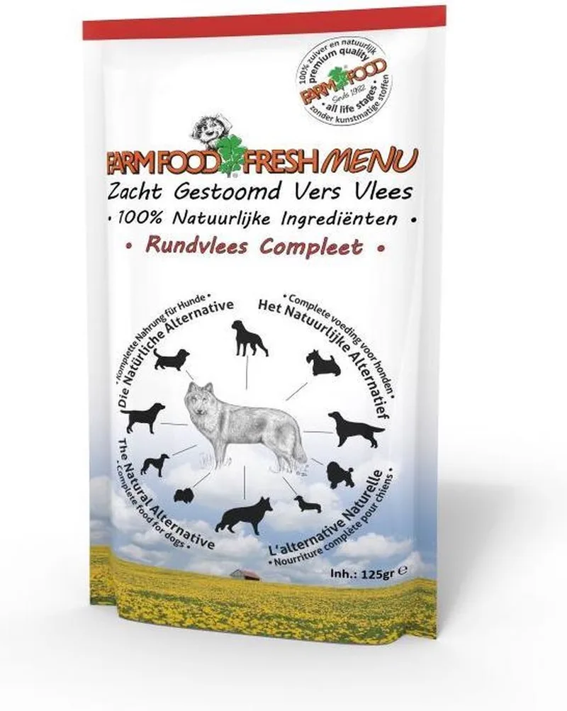 Fresh Menu Rundvlees - Hondenvoer - 12 x 300 g från Farm Food – produktbild