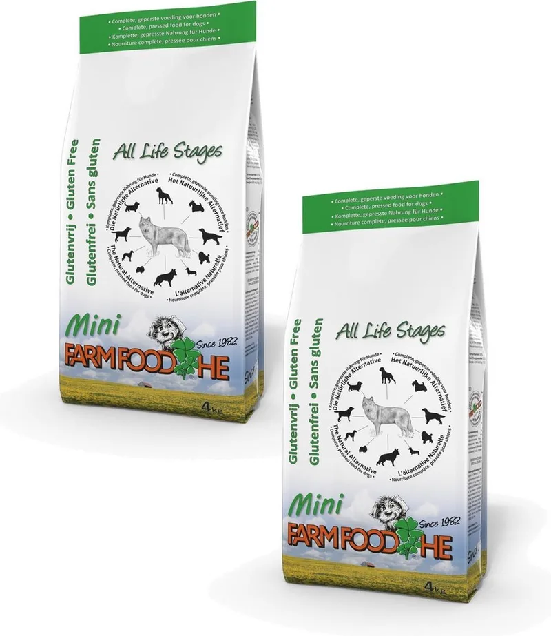 Glutenvrij Mini Rund - Hondenvoer - 2 x 4 kg de Farm Food – photo produit