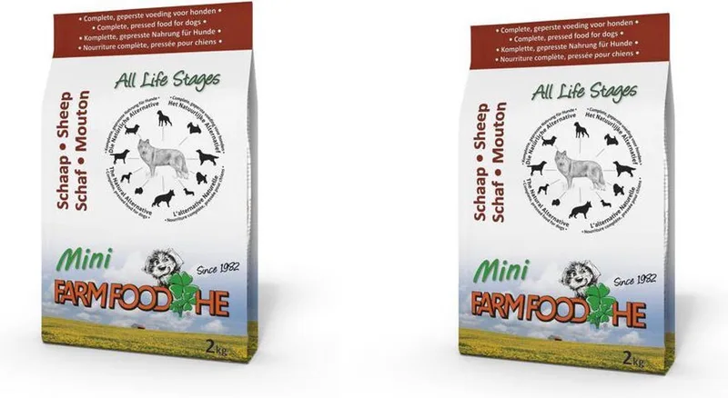 High Energy Mini - Schaap - Hondenvoer - 2 kg per 2 stuks de Farm Food – photo produit