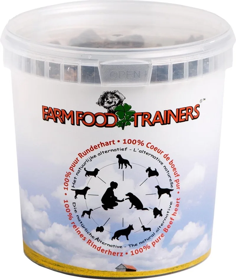 Trainers Hondensnack - Runderhart - 333 g by Farm Food – product photo