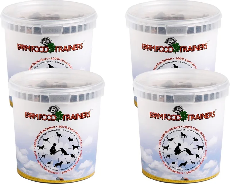 Trainers Runderhart - Hondensnack - 4 x 333 gr fra Farm Food – produktbillede