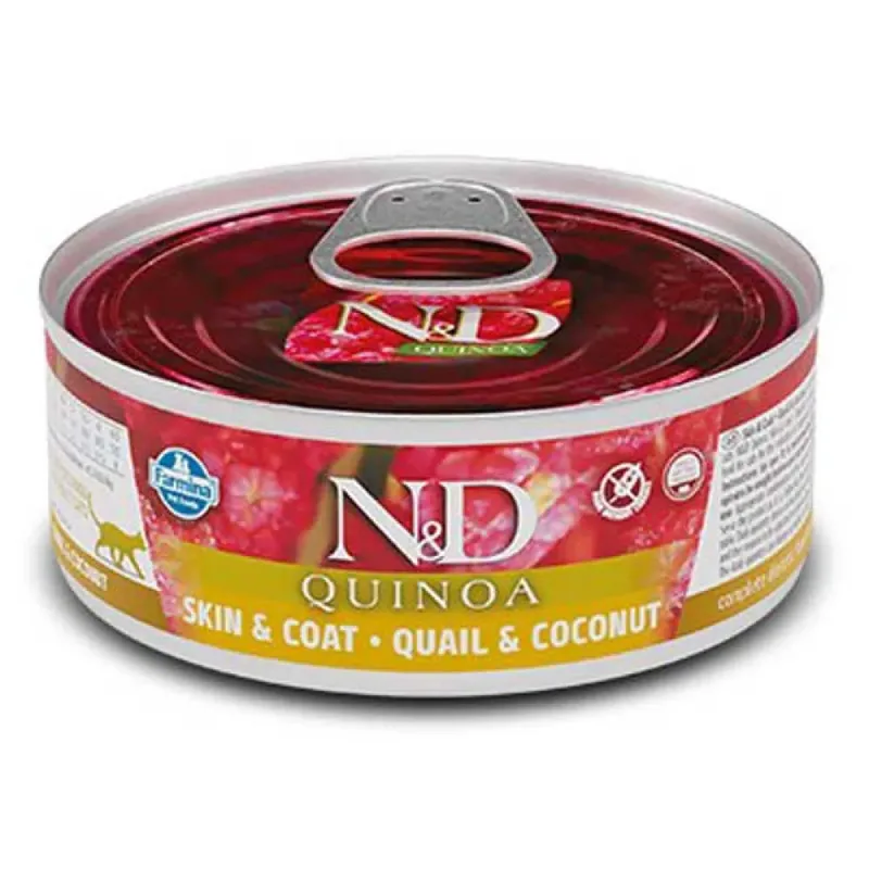 N&d Cat Quinoa Caille Et Noix De Coco Nourriture Humide Pour Chats Adultes 70g de Farmina – photo produit