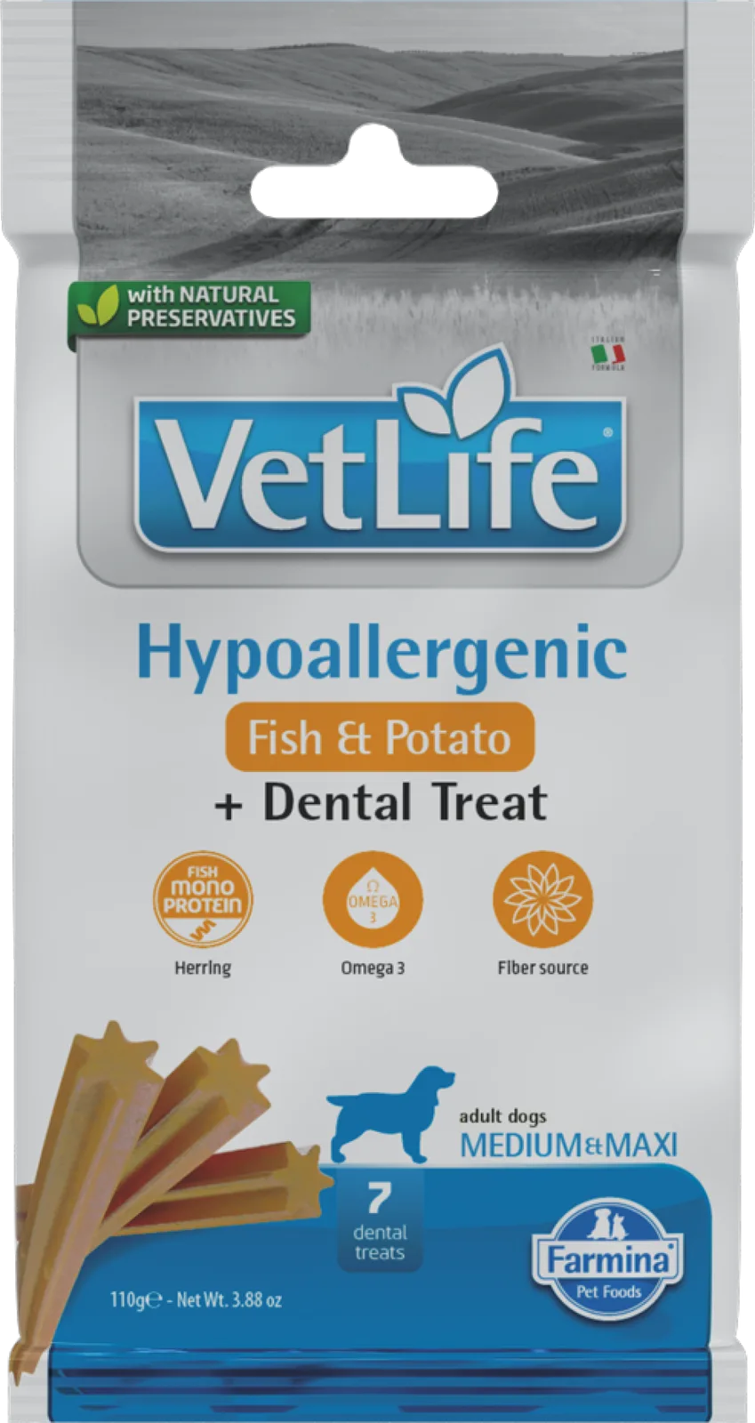 Dental Treats Hypoallergenic Vis en aardappel medium/maxi by Farmina – product photo