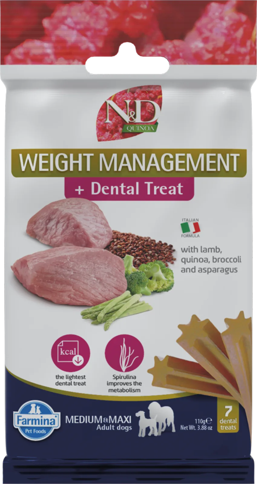 Dental Treats Quinoa Weight Management medium/maxi van Farmina – productfoto