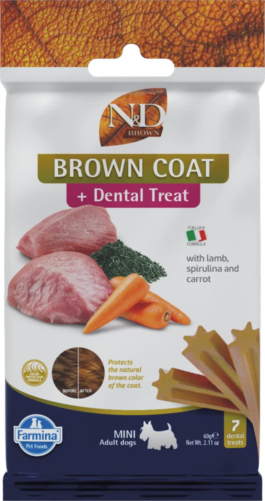 Dental Treats voor de bruine hond small breed van Farmina – productfoto