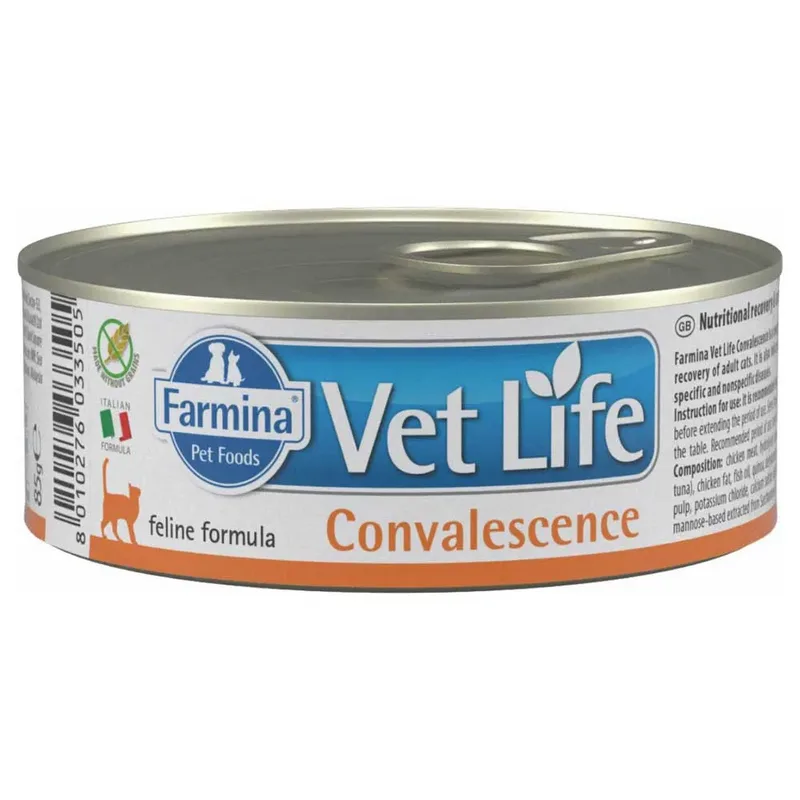 Nourriture Humide Pour Chats Vet Life Diet Convalescence 85g de Farmina – photo produit