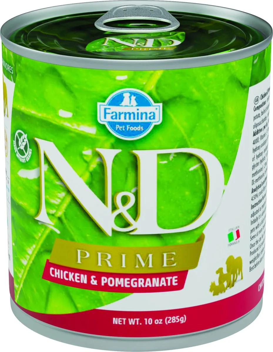 Hond Prime Kip & Granaatappel Adult 285 gram de Farmina – photo produit