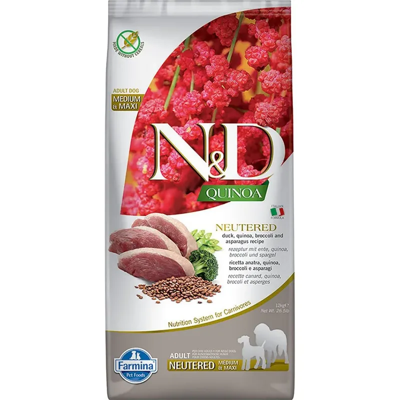 Hundefutter Mit Quinoa Kastrierter Ente Mittelgroß/groß 12kg von Farmina – Produktfoto
