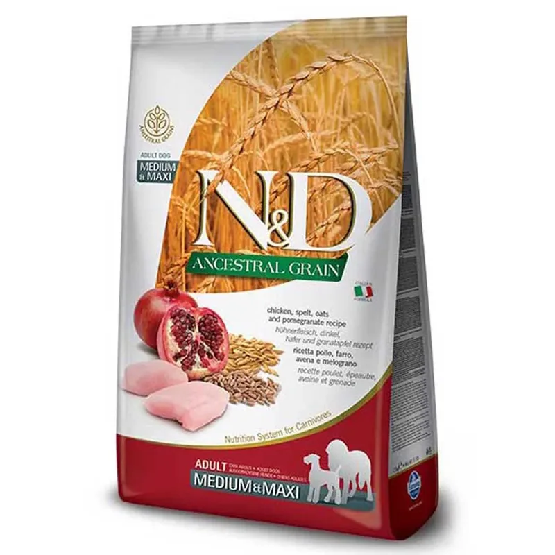 Hondenvoer Voor Volwassen Honden Met Kip Granaatappel En Oergranen 12kg fra Farmina – produktbillede