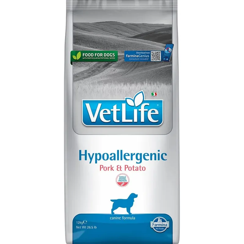 Hypoallergeen Varkensvlees Volwassen Hondenvoer 12kg by Farmina – product photo