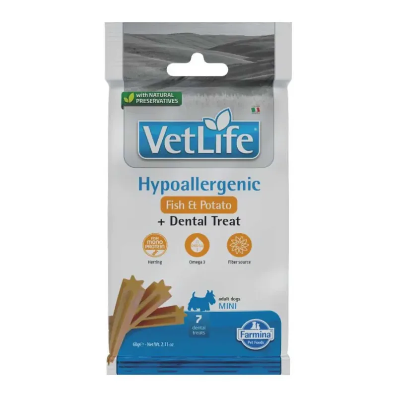 Hypoallergeen Vis-aardappel Mini Hondensnack von Farmina – Produktfoto