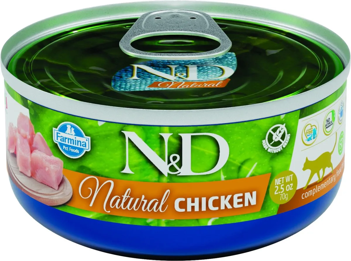 Kat Natural Kip 80 gram van Farmina – productfoto