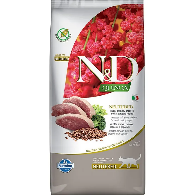 Kattenvoer Met Gecastreerde Eend En Quinoa 5kg by Farmina – product photo